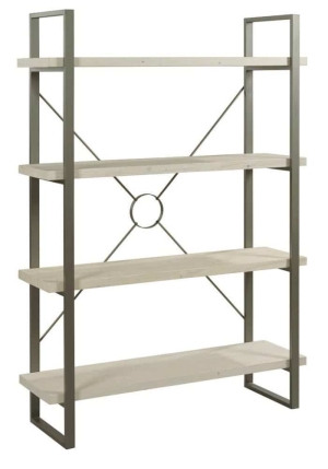 Measures 49"W x 15"D x 70"H. Starting at $749. Open Shelving Bookcase