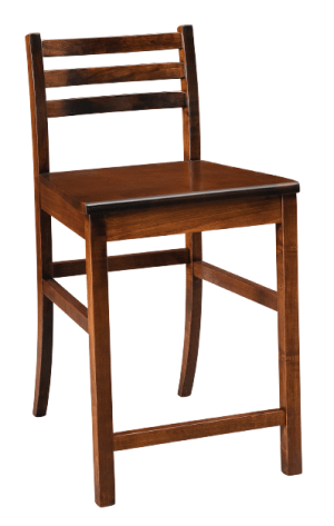 Measures 18"W x 16"D x 36"H and is available in a variety of wood species and stain finishes. Additional options include wood, fabric, or leather seats. Available in 24" or 30" seat height. Stationary or swivel available. Price starting at $359. Wood Bar Stool