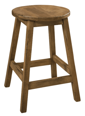 Measures 15"W x 15"D x 24" or 30"H and is available in a variety of wood species and stain finishes. Additional options include wood, fabric, or leather seats. Available in 24" or 30" seat height. Stationary or swivel available. Price starting at $209. Wood Bar Stool