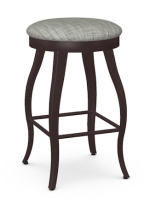 Measures 15.75"W x 15.75"D x 30"H and is available in a variety of metal and fabric options. Available in 24" or 30" height. Swivel base only. Price starting at $289. Traditional Bar Stool