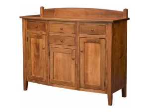 Measures 54"W x 20"D x 44.5"H and is available in a variety of wood species and stain finishes. Price starting at $2,619. Transitional Buffet