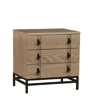 Measures 32"W x 21"D x 29"H and is available in multiple wood species and stain finishes. Price starting at $1,549. Modern Nightstand
