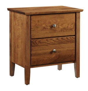 Measures 26"W x 16.5"D x 28"H and is available in multiple wood species and stain finishes. Price starting at $799. Solid Wood Nightstand