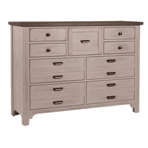 Measures 58.25"W x 20"D x 42.5"H. Available in 3 finishes. Coordinating chest also available. Price starting at $1,279. Farmhouse Dresser