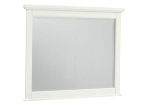 Measures 42"W x 2"D x 36"H and is available in 4 finishes. Price starting at $180. White Mirror