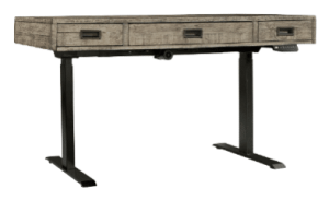 Measures 60"W x 30"D x 31"H and has 3 memory settings. Price starting at $1,809. Rustic Adjustable Desk