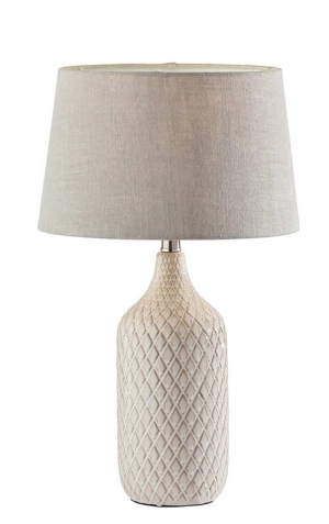 22.75" tall. Textured ceramic base. Priced at $89. Cream Ceramic Lamp