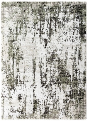 Machine woven polyester. Available in a variety of sizes. Price ranges $199-$369. Modern Rug