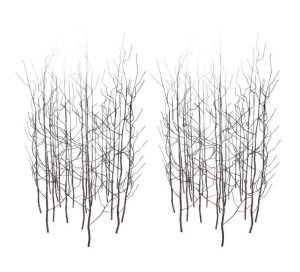 Measures 29"W x 48"H. Set of two. Priced at $339. Metal Artwork